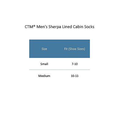 CTM Men's Sherpa Lined Cabin Socks by Wootie (1 Pair)