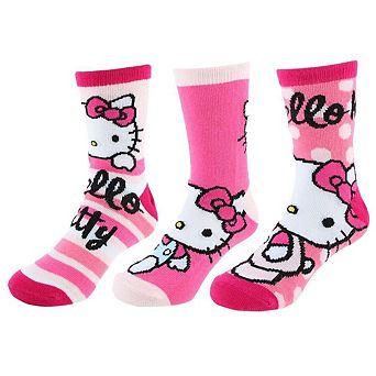 Textiel Trade Girls' Sanrio Hello Kitty Novelty Socks (3 Pairs)
