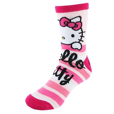 Textiel Trade Girls' Sanrio Hello Kitty Novelty Socks (3 Pairs)