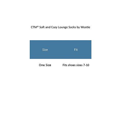 CTM Women's Hearts Soft and Cozy Lounge Socks by Wootie (1 Pair)