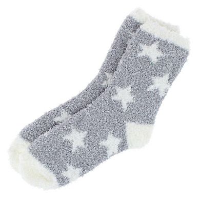CTM Women's Hearts Soft and Cozy Lounge Socks by Wootie (1 Pair)