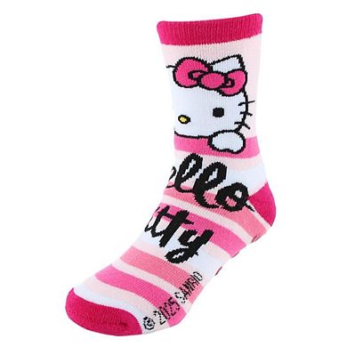 Textiel Trade Girl's Sanrio Hello Kitty Snuggle No-Slip Socks (2 Pairs)