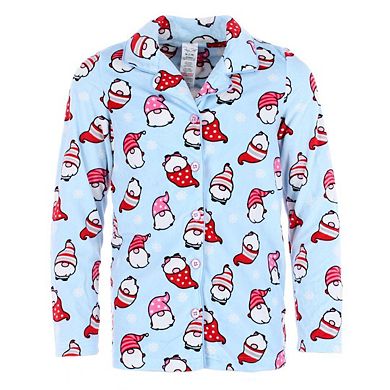 Rene Rofe Girl's Toddler Velour Winter Gnome Pajama Set