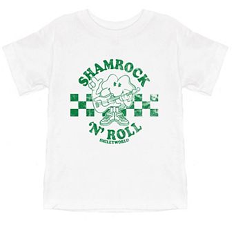 SmileyWorld Shamrock 'N' Roll - Toddler Short Sleeve Graphic T-Shirt