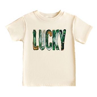 Lucky Paint Print - Toddler Short Sleeve Graphic T-Shirt