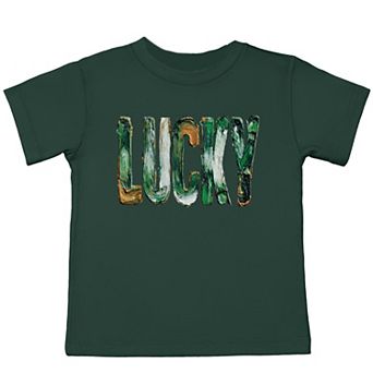 Lucky Paint Print - Toddler Short Sleeve Graphic T-Shirt