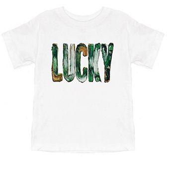 Lucky Paint Print - Toddler Short Sleeve Graphic T-Shirt