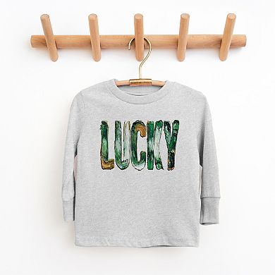 Lucky Paint Print - Youth Long Sleeve Graphic T-Shirt