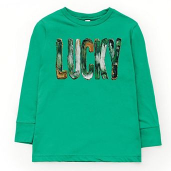 Lucky Paint Print - Youth Long Sleeve Graphic T-Shirt