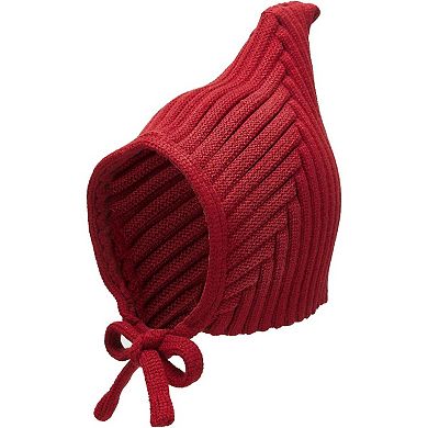 Baby Knit Hat - Wool, Ribbed, Adjustable, Warm