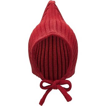 Baby Knit Hat - Wool, Ribbed, Adjustable, Warm