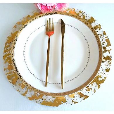 100 Disposable Gold Mesh Round Placemats for Festive Events