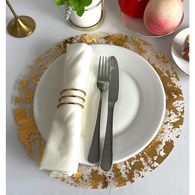 100 Disposable Gold Mesh Round Placemats for Festive Events