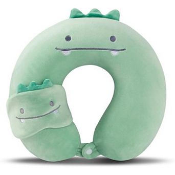 Ergonomic Kids Travel Pillow with Memory Foam & Sleep Mask