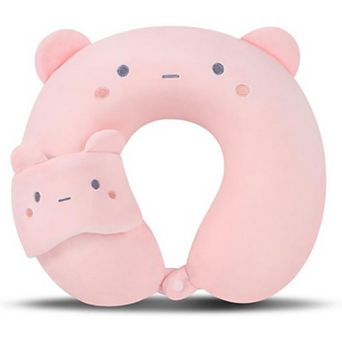 Ergonomic Kids Travel Pillow with Memory Foam & Sleep Mask