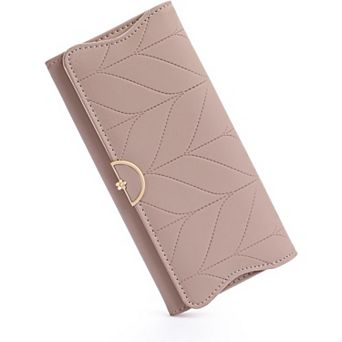 Leather Wallet for Women, RFID Blocking, 9 Card Slots, Multiple Pockets