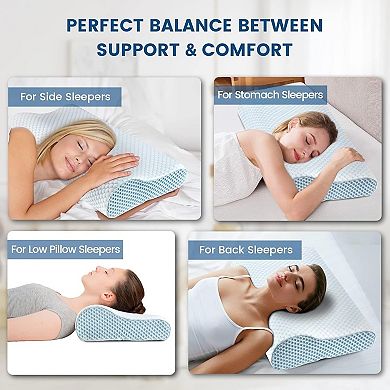 Ergonomic Memory Foam Pillow for Neck Pain Relief