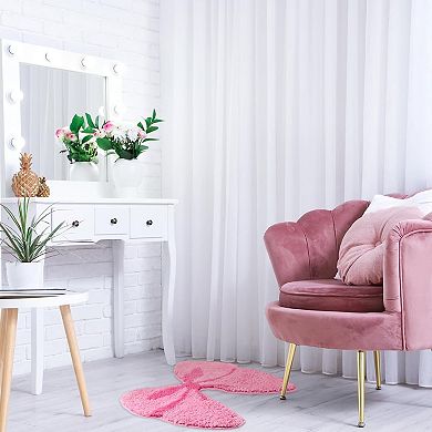 2 Pcs Bathroom Pink Bow Rugs Coquette Preppy Cute Bow Shaped Bath Mats Home Decor Non Slip