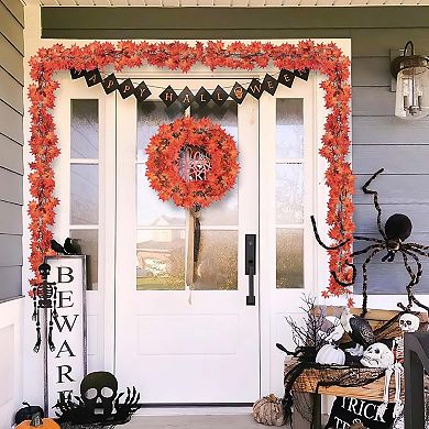 5 Pack Fall Leaf Garland, Hanging Vines Garland Artificial Fall Maple Leaves Decor