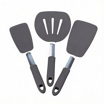 Silicone Turner Set: High Heat Resistant, Non Scratch, Dishwasher Safe