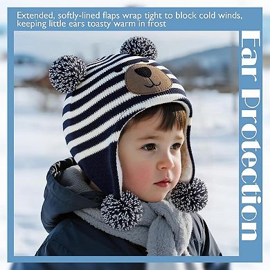 Soft Fleece Lined Hat for Babies - 3 Sizes, Warm, Cozy, Lightweight