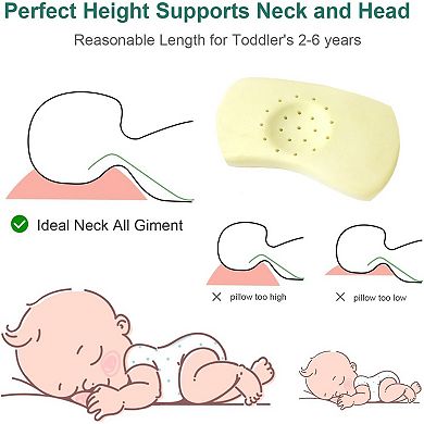 Ergonomic Organic Latex Pillow for Kids - Perfect for 1-2 Year Olds