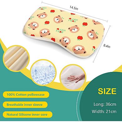 Ergonomic Organic Latex Pillow for Kids - Perfect for 1-2 Year Olds