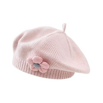 Toddler Cute Flower Beret Hat, French Style, 0-3 Years