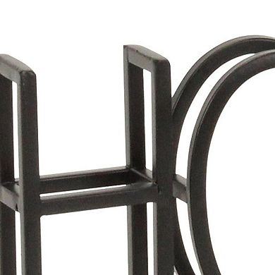HomeRoots 11" Black Metal Home Tabletop Sign