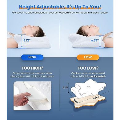 Ergonomic Memory Foam Pillow: Adjustable, Cooling, Neck Support