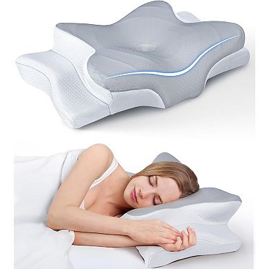 Ergonomic Memory Foam Pillow: Adjustable, Cooling, Neck Support