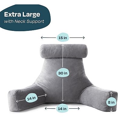 Memory Foam Sitting Pillow - Adjustable for Bed, TV, Reading, Laptop