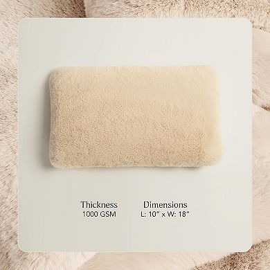 Extra Soft Faux Fur Lumbar Pillow - Perfect for Relaxing