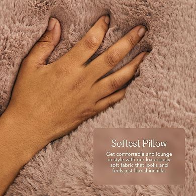 Extra Soft Faux Fur Lumbar Pillow - Perfect for Relaxing
