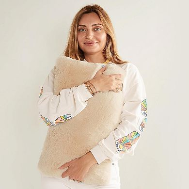 Extra Soft Faux Fur Lumbar Pillow - Perfect for Relaxing