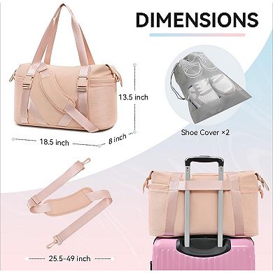 Multi-Purpose Yoga & Travel Duffel Bag with Shoe Pouch