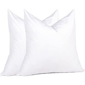 2 Pack Down Feather Pillow Inserts for Couch, Chair, or Bed