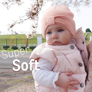 Soft Knit Winter Hat for Babies with Cute Bow
