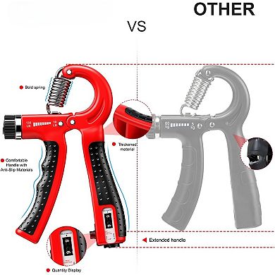 Adjustable Resistance Grip Strengthener with Smart Counting for Forearm, Wrist, Fingers
