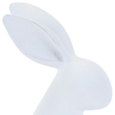 HomeRoots Set of Two White Polyresin Rabbit Figurines