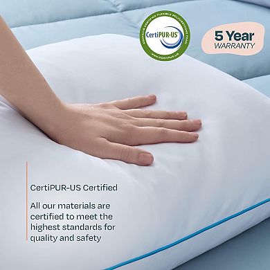 Shredded Gel Memory Foam Pillow, Queen Size - Soft & Cooling - Pack of 2
