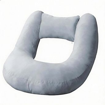 Crochet Pillow, Reading Pillow for Laptop with Extra Back Pillow for Support, Gaming Pillow