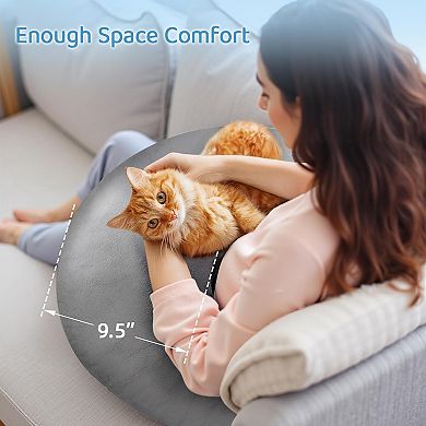 Crochet Pillow, Reading Pillow for Laptop with Extra Back Pillow for Support, Gaming Pillow