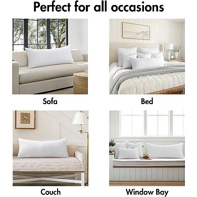 14x36 Inch 7D Virgin Fiber Pillow Insert for Couch Bed