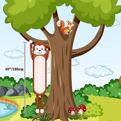 Long Monkey Stuffed Animal Plush Toy,40” Kawaii Large Huggable Sleeping Monkey Plush Pillow
