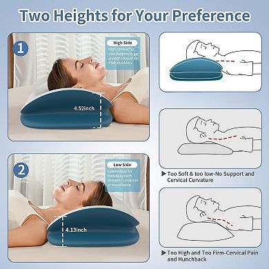 Ergonomic Memory Foam Neck Pillow for Comfortable Sleep