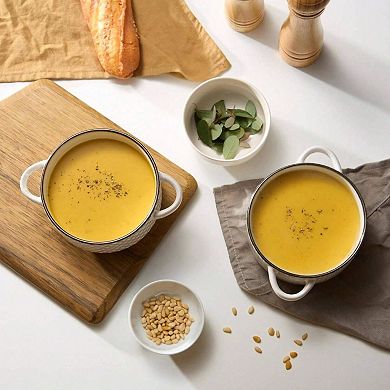 Narbonne Collection Ceramic Bowls for Cereals, Soups, Pastas, Microwave & Dishwasher Safe