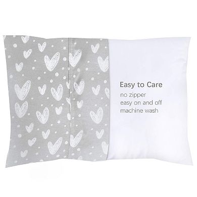 Organic Cotton Toddler Pillowcase 2 Pack, 13x18/14x19, Envelope Closure, Soft Fabric