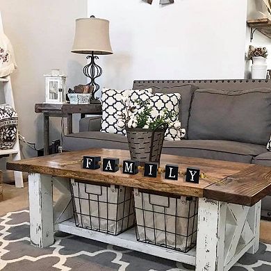 HomeRoots 24" Black And White Wood Family Decorative Tassel