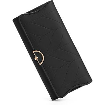 Leather Wallet for Women, RFID Blocking, 9 Card Slots, Multiple Pockets
